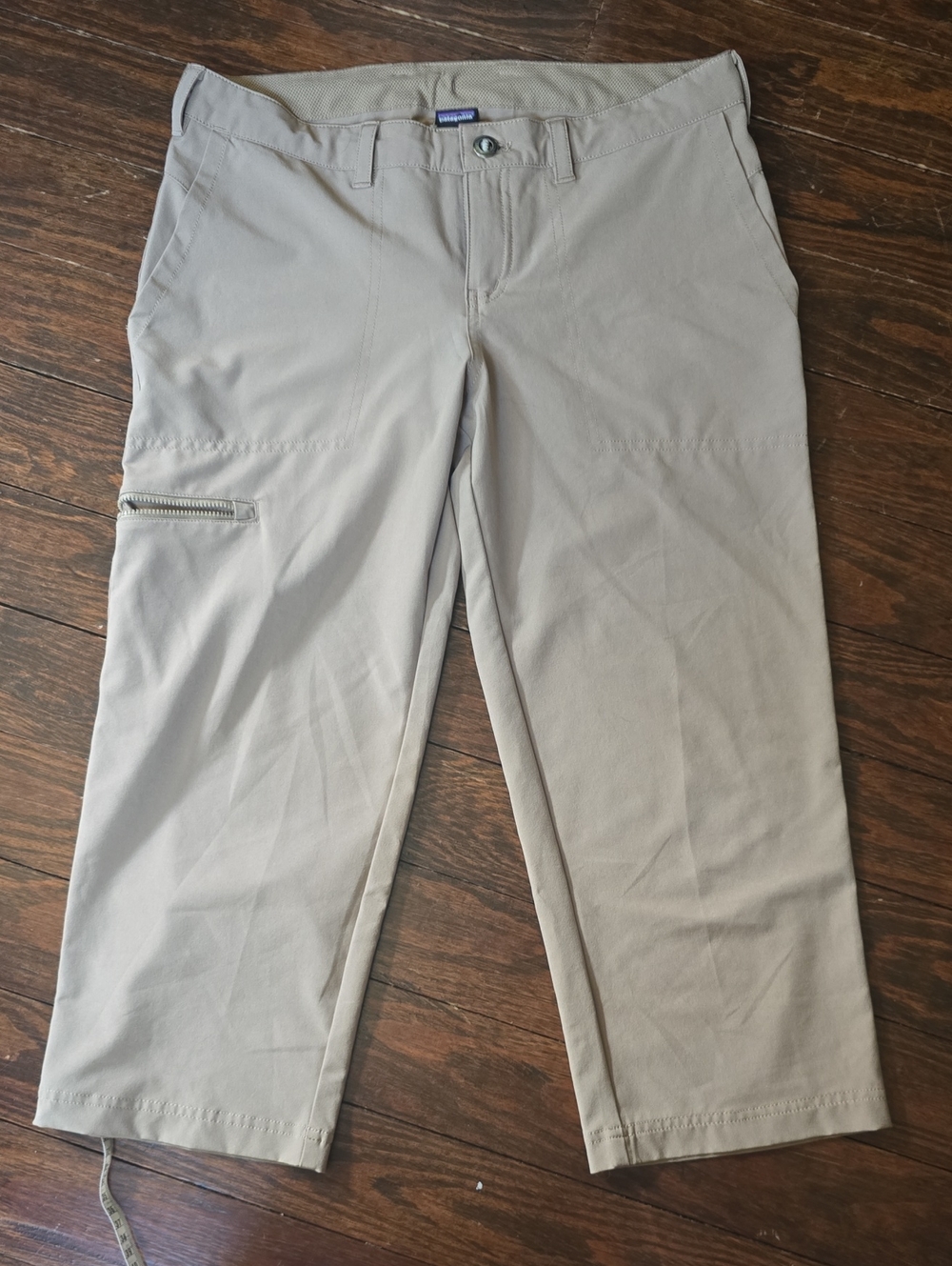 Women's Beige Cropped Hiking Pants